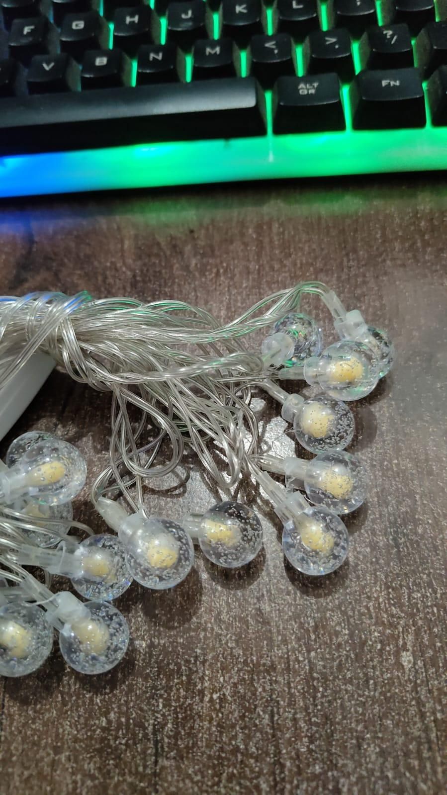 New 16 LED Crystal Balls String Light