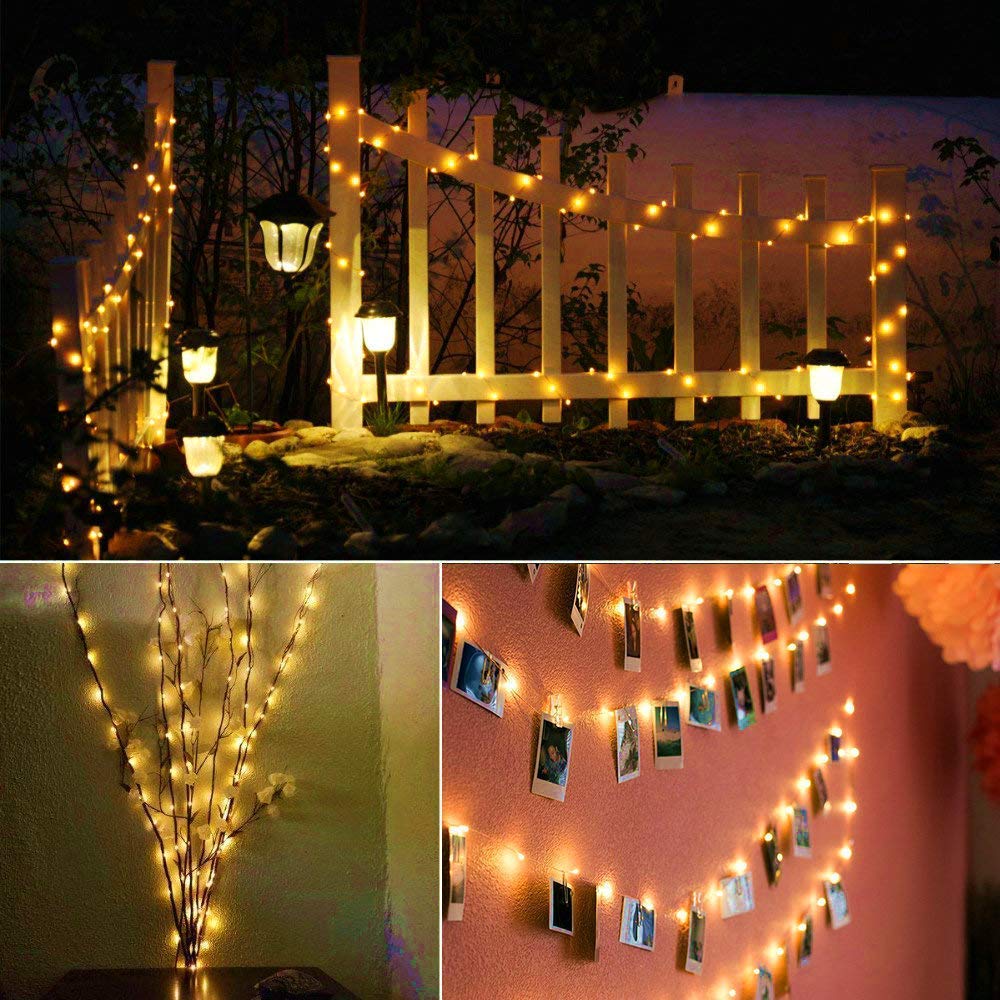 XERGY 20 Meter 200 LED's Waterproof Fairy Decorative Stary String Light - 2 M USB Powered (3 Copper Wires, Sturdy Quality) Warm White - Home DIY NYE Decoration Lights Diwali lights for home decoration